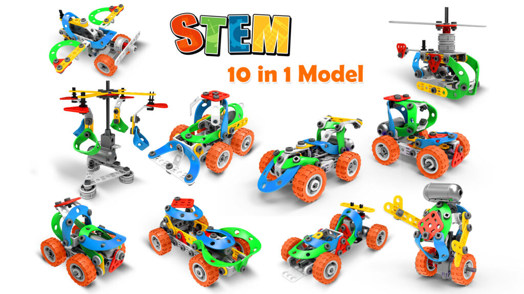 stem toys for 8-year-olds Boys Kids Gift - 10 in 1 Electric Model