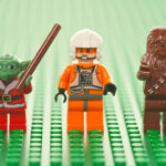 2014 LEGO Star Wars Sets: LEGO Star Wars Minifigures on a Green Baseboard