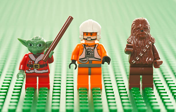 2014 LEGO Star Wars Sets: LEGO Star Wars Minifigures on a Green Baseboard