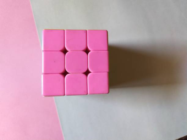 Top-down view of Pink 3D Cube Games Online