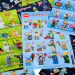 List of Lego Sets brochures; Lego minifigures are highly sought-after collectibles.