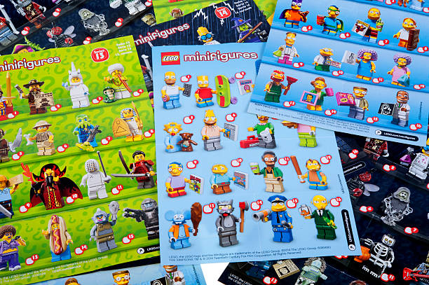 List of Lego Sets brochures; Lego minifigures are highly sought-after collectibles.