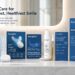 A wide shot of the Auraglow premium product ecosystem showcasing the blue packaging boxes, gels, toothbrushes, and accessories under the slogan "Complete Care for Your Whitest, Healthiest Smile".