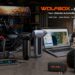 Panoramic promotional image for WOLFBOX "Drive On. Always On. Your Ultimate Automotive Tech Companion." Left side large text: "WOLFBOX – Drive On. Always On. Your Ultimate Automotive Tech Companion." Right side points to features: Dash Cam, Jump Starter, Air Duster, Air Compressor.