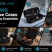 CASELING protective cases product showcase displaying hard EVA organizer cases for medical supplies, portable scanners, power tools, and everyday travel gear.