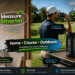 Composite MiLESEEY brand banner featuring an indoor home-measurement scene on the left, where a man uses a laser measure, and a golf scene on the right, where another man uses a rangefinder beside the GeneSonic Pro and GeneSonic Go devices. Center text reads “Home • Course • Outdoors,” emphasizing precision for home, course, and outdoor use.
