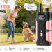 SLOPEHILL pink-and-black dog training collar and remote displayed beside a woman training a Golden Retriever in a sunny backyard. The promotional image emphasizes 4200FT range, IP68 waterproofing, beep, vibration, safe shock, built-in light, long battery life, easy operation, and fit for dogs 8–140 lbs.