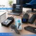 SABRENT tech ecosystem banner showing storage, charging, connectivity, and portable performance solutions integrated into a modern creator workspace and everyday technology setup.