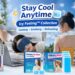 TCANG summer comfort collection promotional image showing users enjoying cooling and relaxation products in outdoor, office, resting, and sleeping environments. The image features cooling wipes, cooling eye masks, cooling patches, and sleep masks as portable comfort solutions for everyday life.