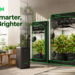 An informational poster showcasing VIVOSUN's smart indoor growing solutions, featuring grow tents with lights and ventilation systems, and healthy plants, under the slogan 'Grow Smarter, Bloom Brighter'.