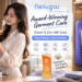 Nesugar garment care lifestyle scene featuring the G3 Pro handheld steamer in use and a portable clothes dryer hanging in a modern closet, with travel-friendly icons, award-inspired graphics, and “Steam & Dry with Ease” messaging.
