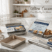 A comprehensive collection of Ultra Cuisine baking tools, including multi-tiered cooling racks, baking pans, and a French rolling pin, arranged on a kitchen counter with dough and baked cookies. Text overlay reads: "Ultra Cuisine - Pro Quality for Home Chefs."