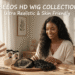 BEEOS Amazon store full wig accessories lifestyle promotional banner, HD ultra-thin wig cap, real human hair lace closure, invisible seamless hairline, water wave crochet hair extensions, warm cozy home hair salon natural daylight scene