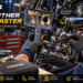 DXZtoz industrial borescope promotional banner showing a technician inspecting machinery with a handheld inspection camera, illuminated probe, digital display, and feature highlights in a professional workshop.