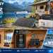 Renogy off-grid solar power solutions showcased in a scenic RV camping setting, featuring a foldable solar panel, 2000W inverter, deep-cycle battery, battery monitor, Rover charge controller, and Battery Shunt 3000 for outdoor adventures and energy independence.