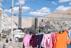 La Oroya, one of the most polluted towns in the world and the site of the Doe Run lead smelter.  Photo by Keith Slack.  