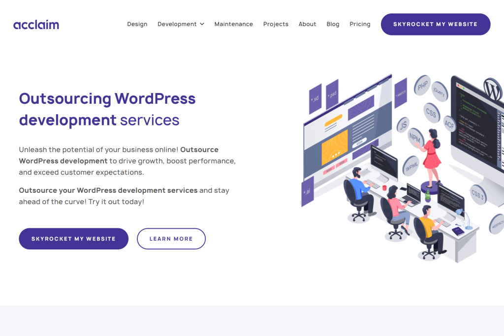 Acclaim - WordPress web development company