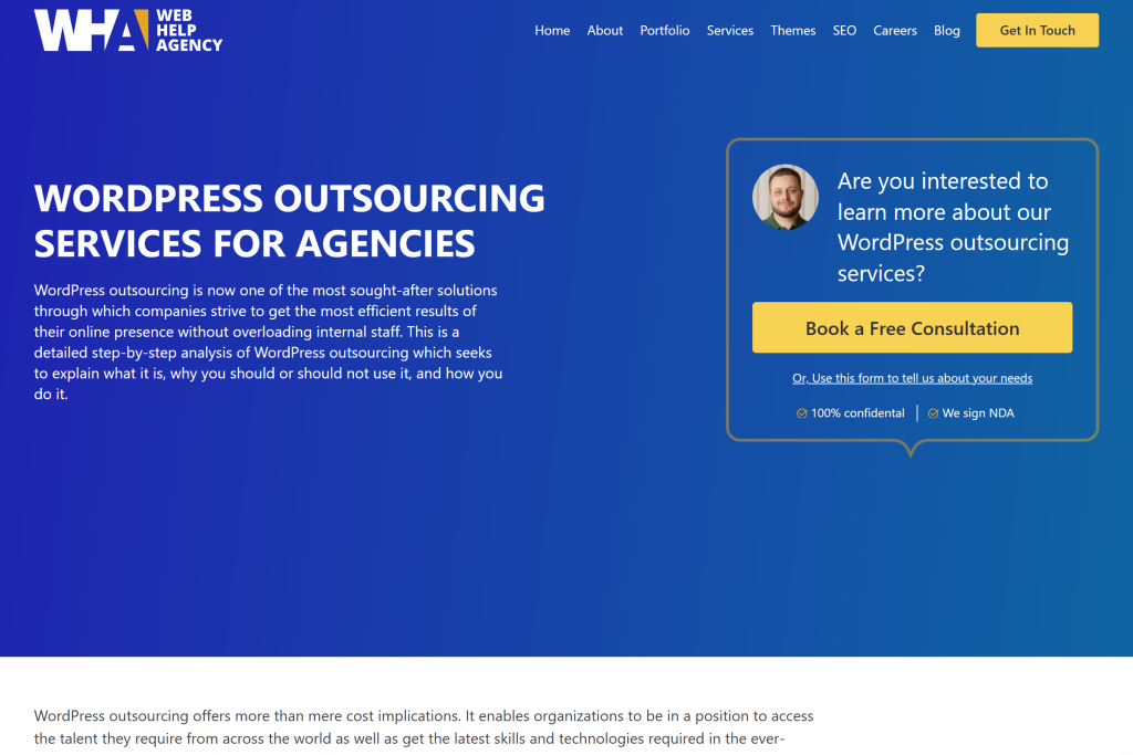 WebHelpAgency - WordPress web development agency