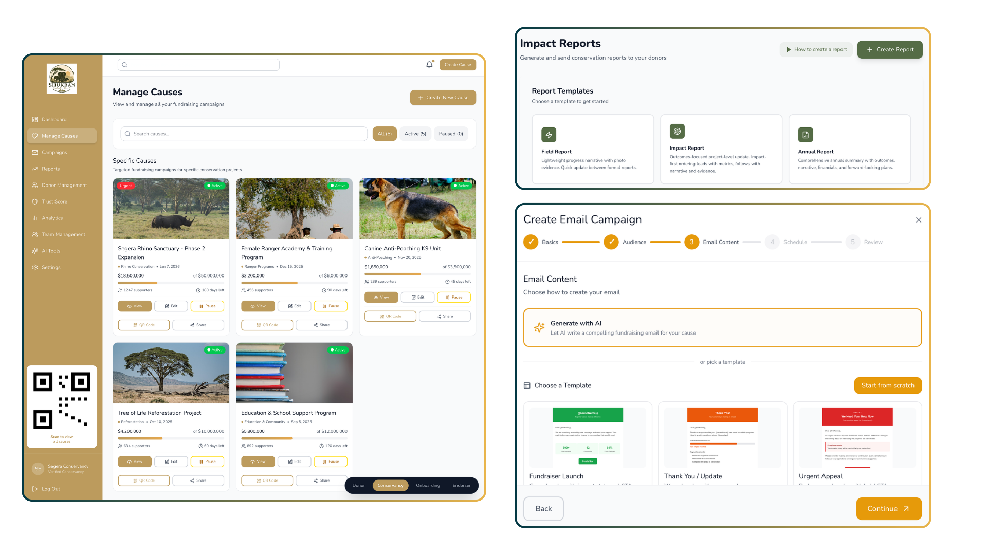 Shukran Donor Engagement Platform