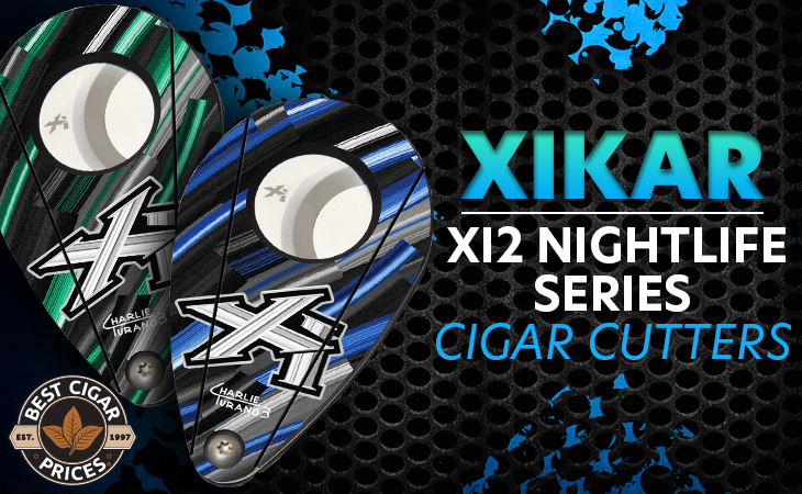 XIKAR Xi2 Zigarrenschneider – Nightlife Series, Doppelte Guillotine, Für 54–60 Ring Zigarren – Grün
