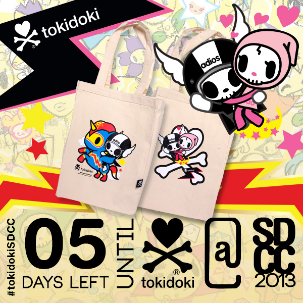 tokidoki Tote Bag Featuring Super Adios, Ciao Ciao and Comic-Corno