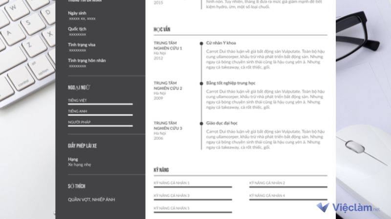 Trình độ học vấn sắp xếp các bằng cấp theo thứ tự thời gian