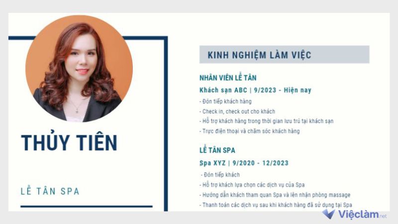 Cách trình bày mục Kinh nghiệm làm việc trong CV