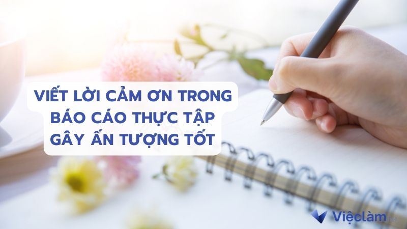lời cảm ơn trong báo cáo thực tập