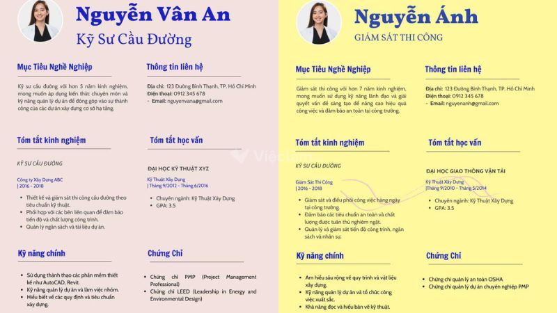 Không dùng chung CV cho các vị trí