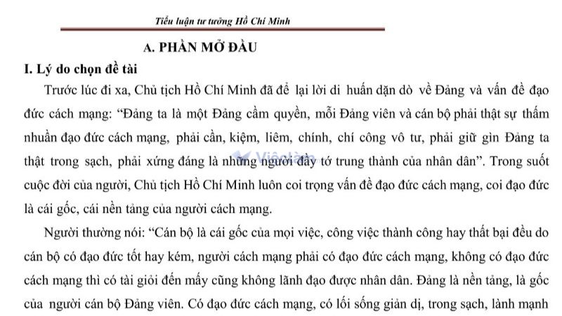 Đề cập lý do chọn đề tài hay tính cấp thiết của đề tài