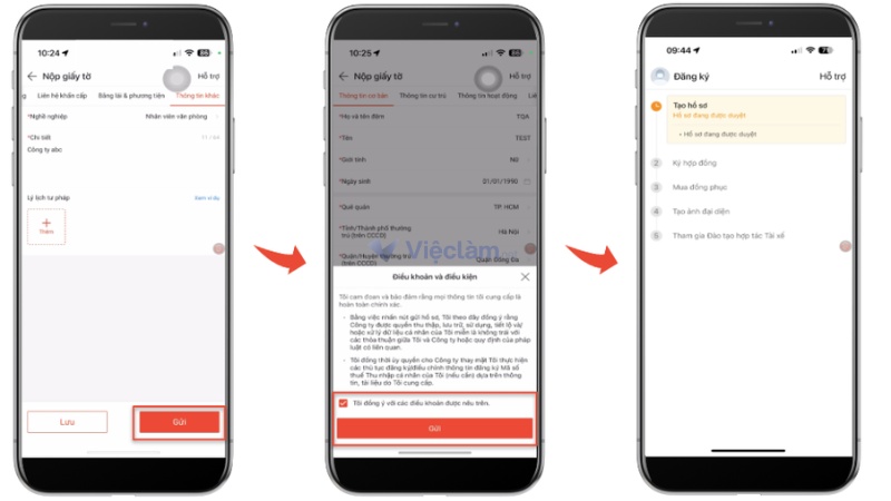 Nhập các thông tin khác và chờ phê duyệt