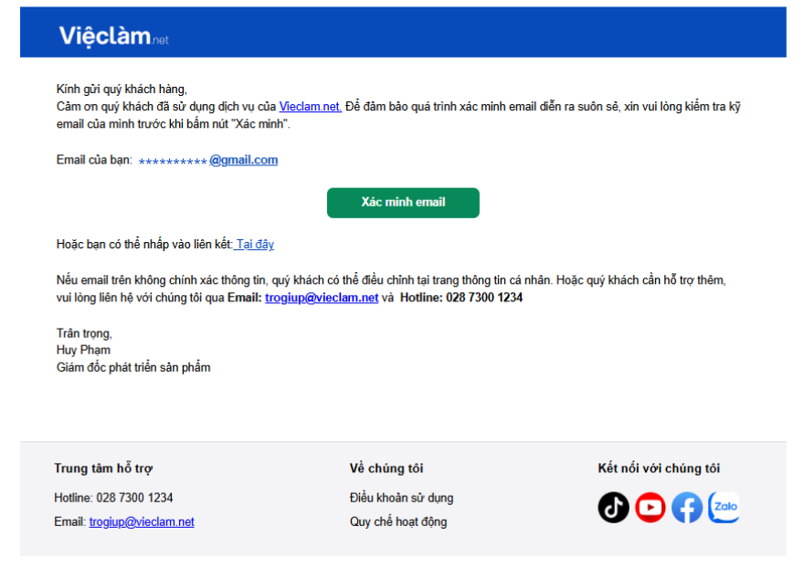 Xác minh email