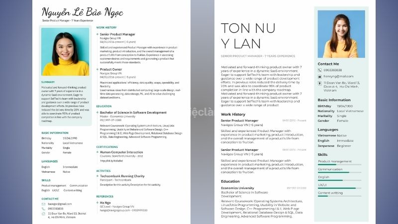 Mẫu sơ yếu lý lịch (Curriculum Vitae - CV)