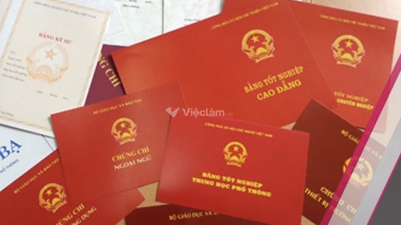 Đừng quên nộp thêm bản sao bằng cấp và chứng chỉ