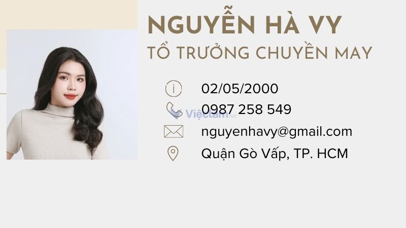 Cách viết thông tin cá nhân trong CV ngành may