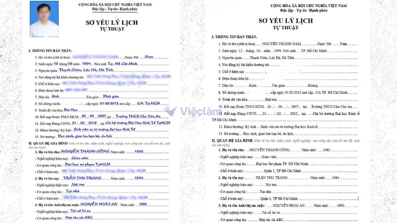Sơ yếu lý lịch là giấy tờ quan trọng trong hồ sơ xin việc Bách Hóa Xanh