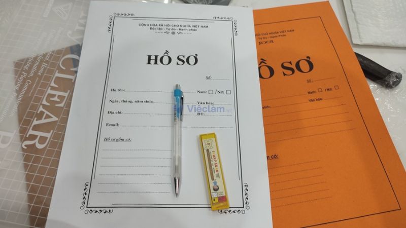 Cách ghi bìa hồ sơ xin việc