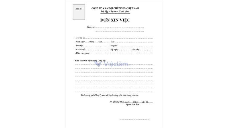 Hồ sơ xin việc Jollibee cần những gì?