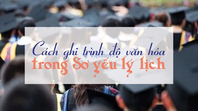 Trình độ văn hóa trong sơ yếu lý lịch là gì? Cách viết chuẩn 2025