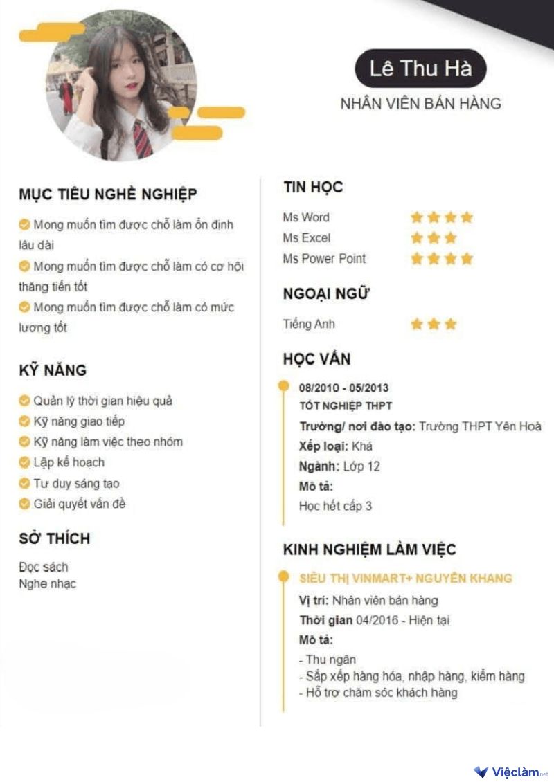 Chuẩn bị CV xin việc làm tại Vinmart