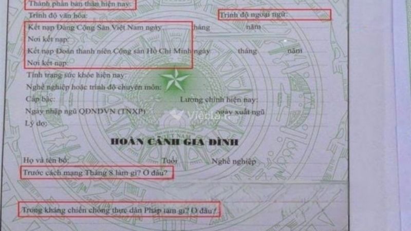 Cách viết hoàn cảnh gia đình trong sơ yếu lý lịch chuẩn nhất