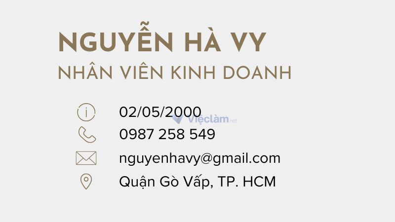 Cách giới thiệu bản thân trong CV chuyên nghiệp - Thông tin cá nhân