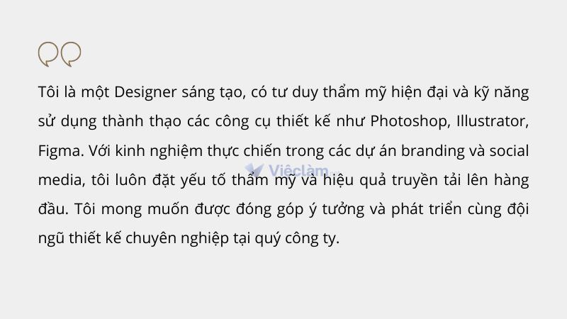 Cách tự giới thiệu bản thân trong CV