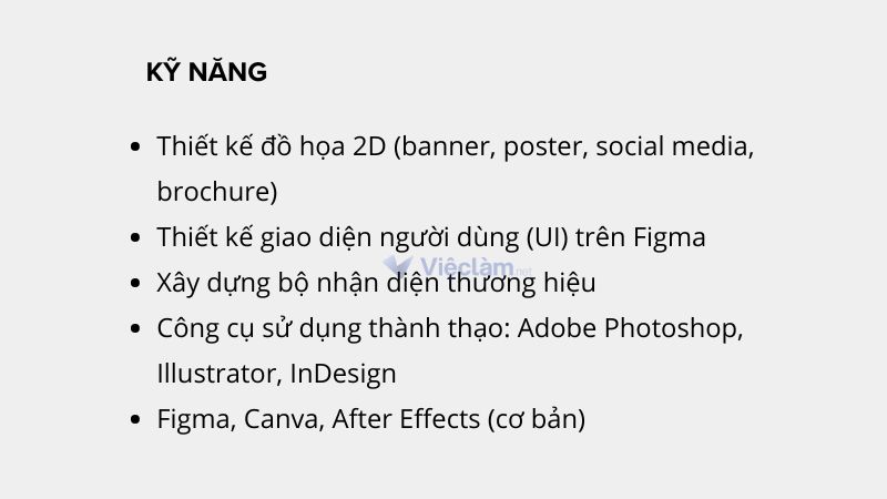 Cách viết kỹ năng, chuyên môn trong CV