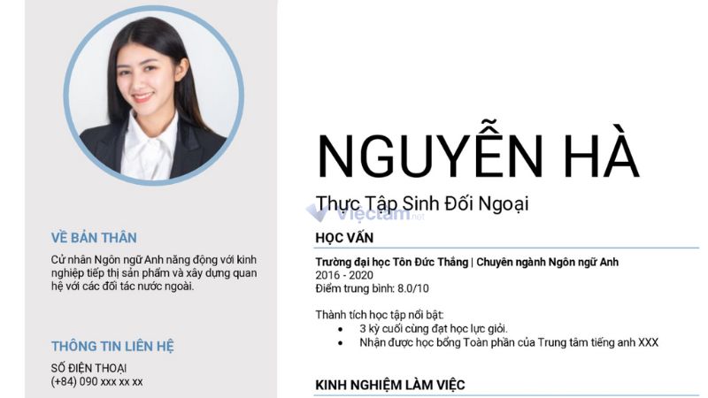 Cách giới thiệu bản thân trong CV chuyên nghiệp - Ảnh chân dung
