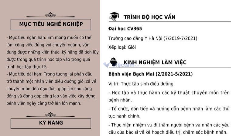 Mục tiêu ngắn hạn và dài hạn trong CV là gì?