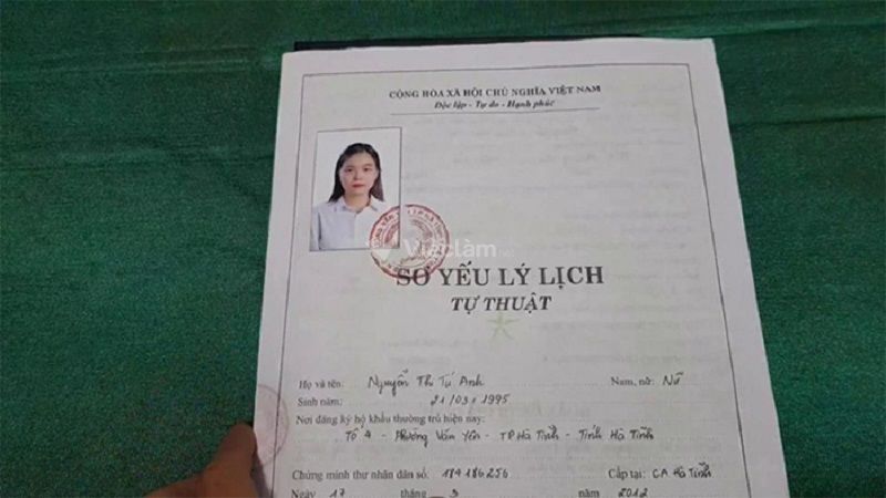 Sơ yếu lý lịch gồm những thông tin gì?