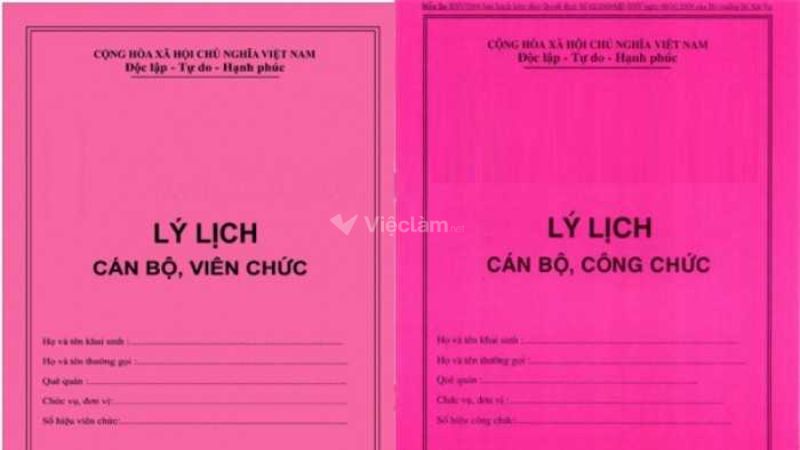 Mẫu sơ yếu lý lịch dành cho cán bộ (công chức).