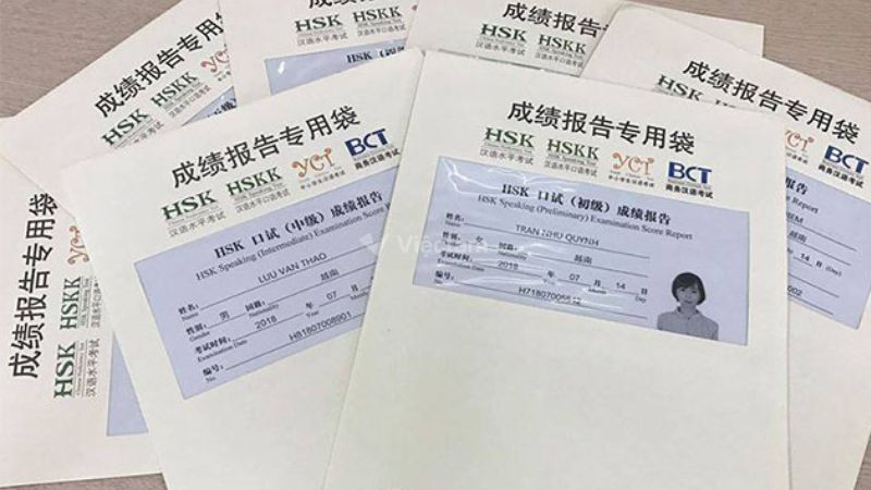 Thí sinh có thể đánh giá kỹ năng nói tiếng Trung với chứng chỉ HSKK