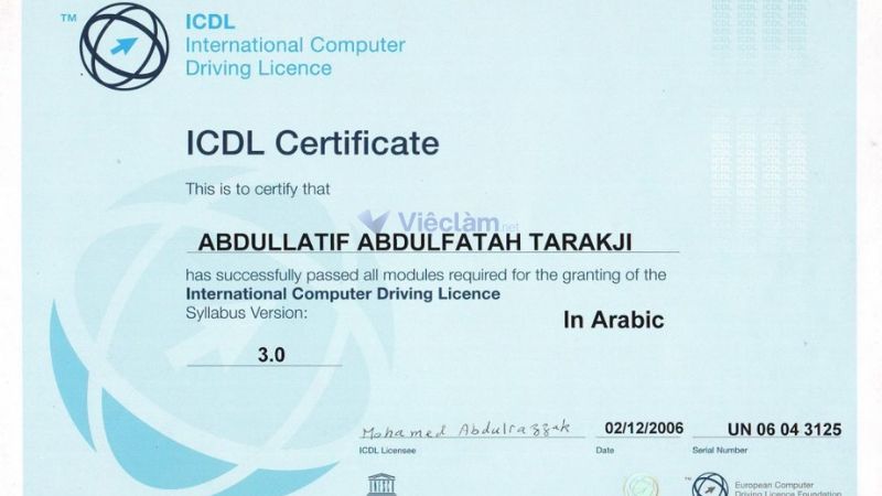 Chứng chỉ ICDL